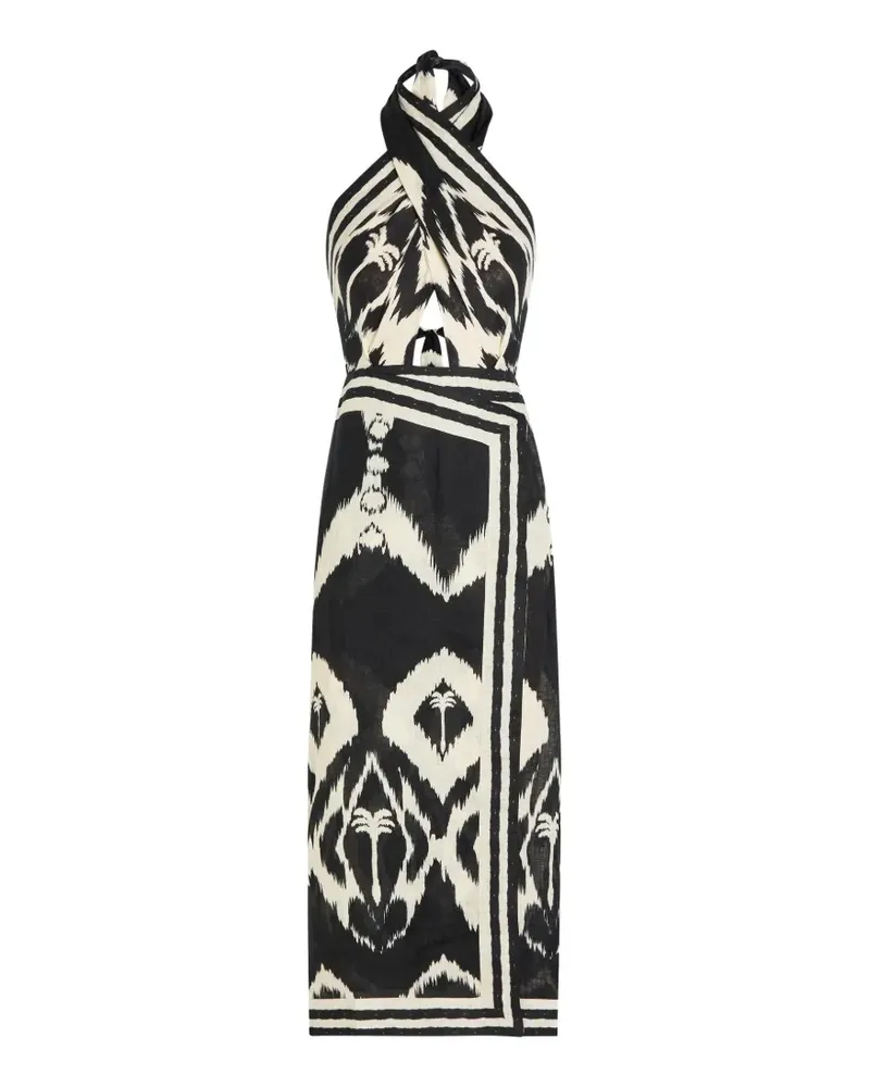 Johanna Ortiz Buen Viento Neckholder-Maxikleid - Schwarz Schwarz