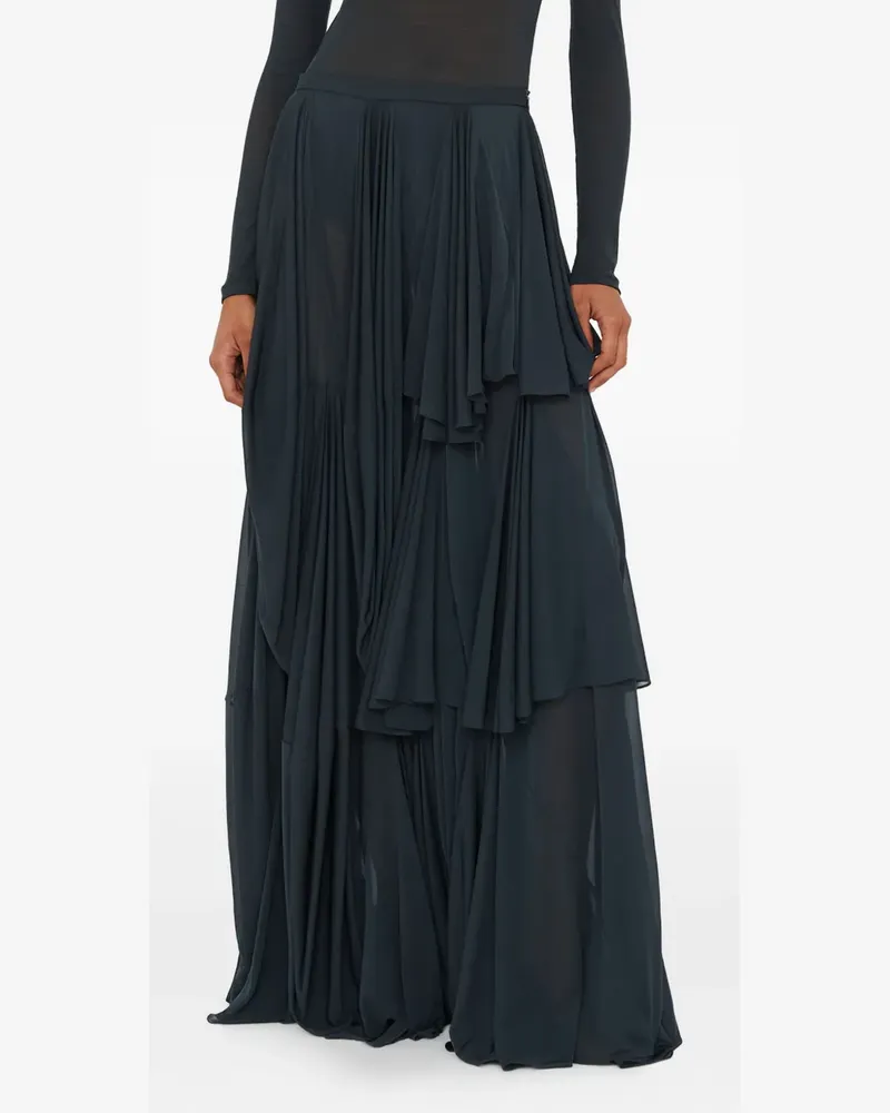 Christopher Esber Gerüschter Solea Maxirock - Grau Grau