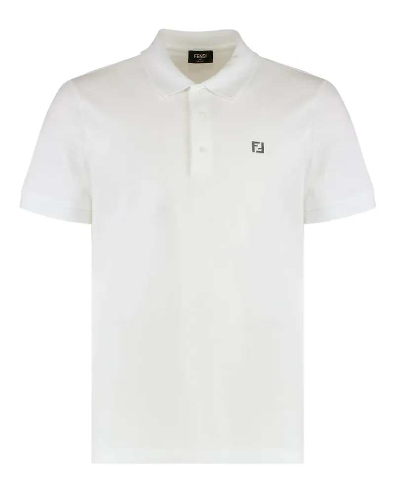 Fendi Poloshirt aus Piqué - Weiß Weiß