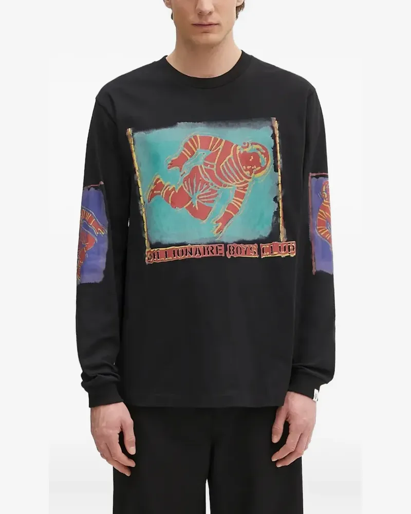Billionaire Boys Club Langarmshirt mit Astronaut-Print - Schwarz Schwarz