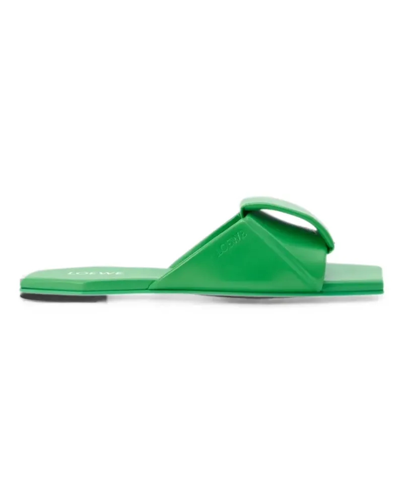 Loewe Origami padded square-toe flat sandals - Grün Grün