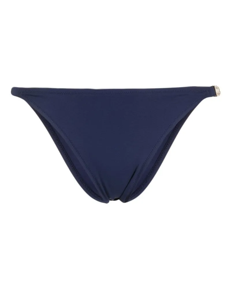Moschino Bikinihöschen mit Logo-Schild - Blau Blau