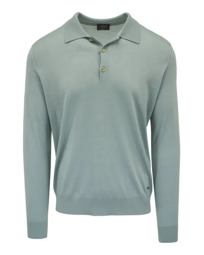 Brioni Poloshirt mit Knopfleiste - Grün Grün