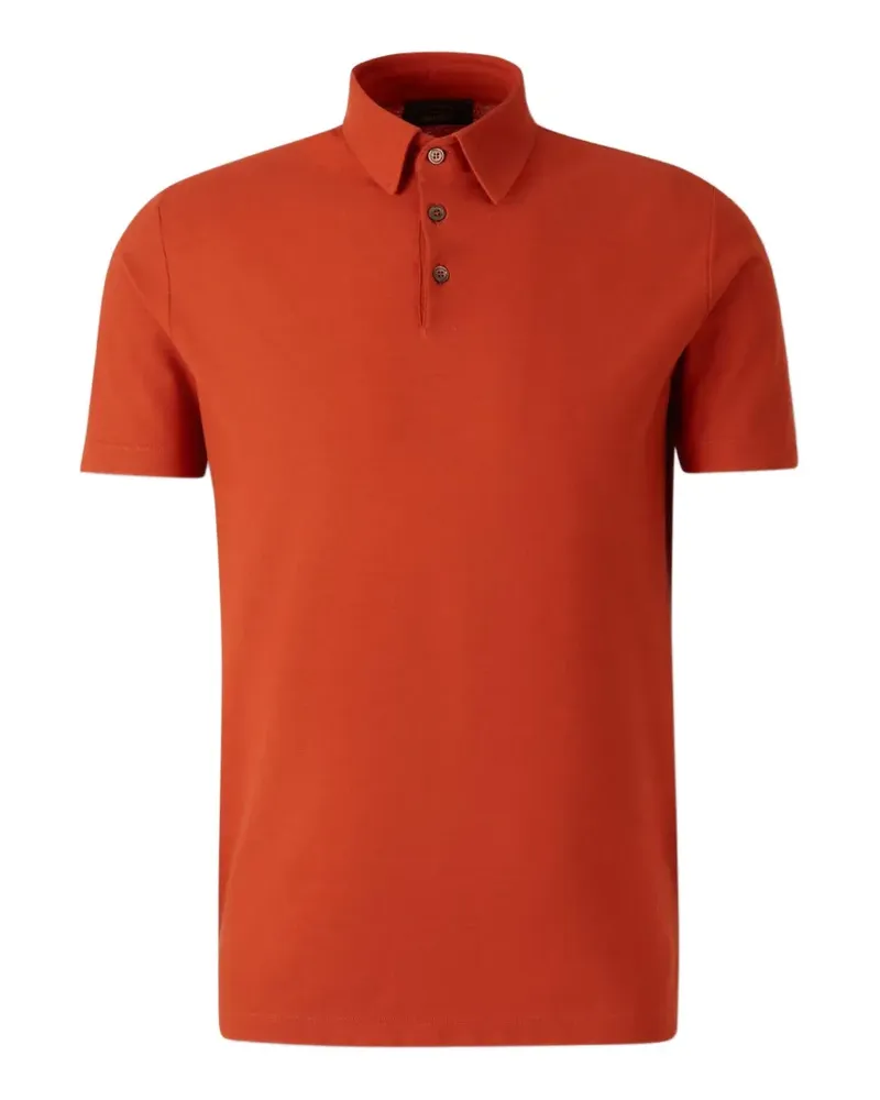 Zanone Poloshirt mit Knopfleiste - Orange Orange