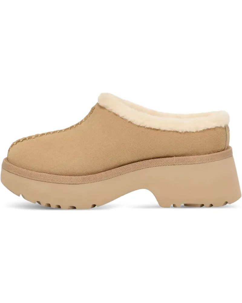 UGG New Heights fluffy-trim mules - Nude Nude
