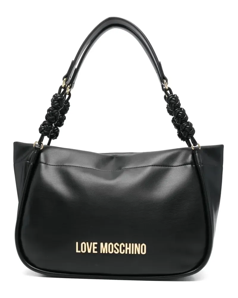 Moschino Schultertasche aus Faux-Leder - Schwarz Schwarz