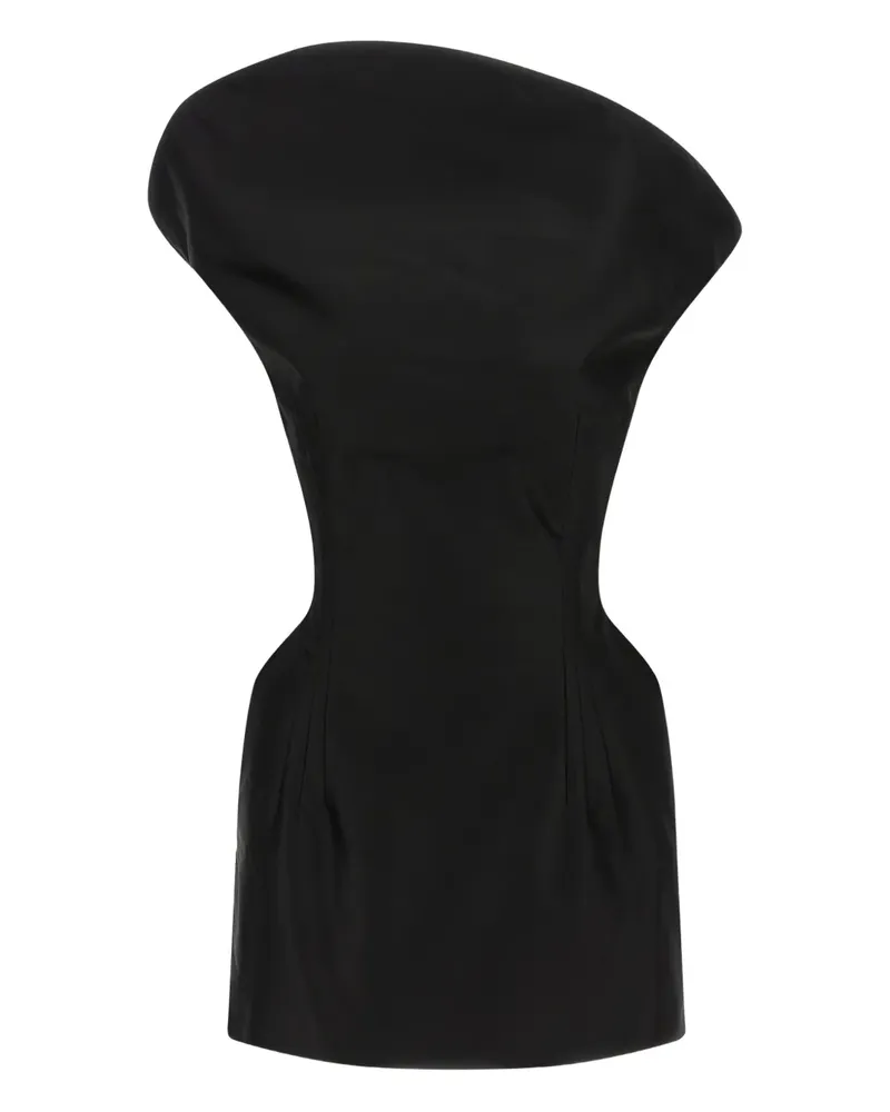 Magda Butrym Asymmetrisches Minikleid - Schwarz Schwarz