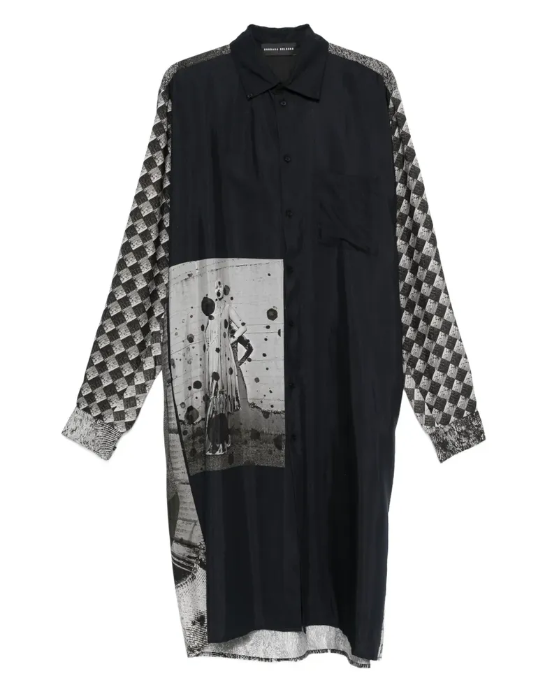Barbara Bologna Hemd mit geometrischem Print - Schwarz Schwarz