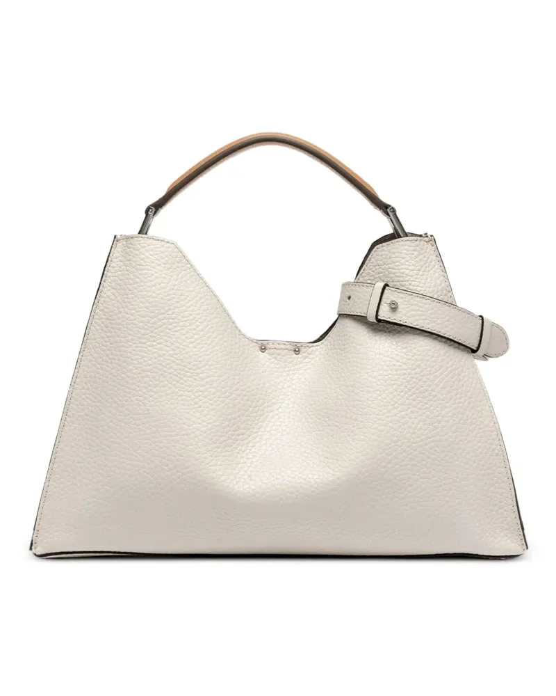 Gianni Chiarini Aurora grained leather tote bag - Weiß Weiß
