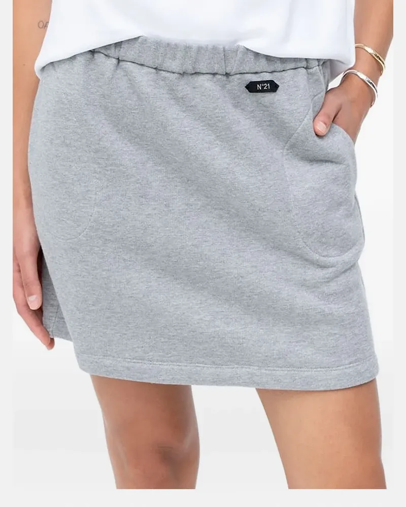 N° 21 Minirock mit Stretchbund - Grau Grau