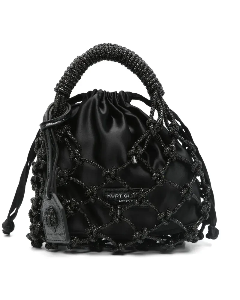 Kurt Geiger Kleine Makramee-Tote Bag - Schwarz Schwarz