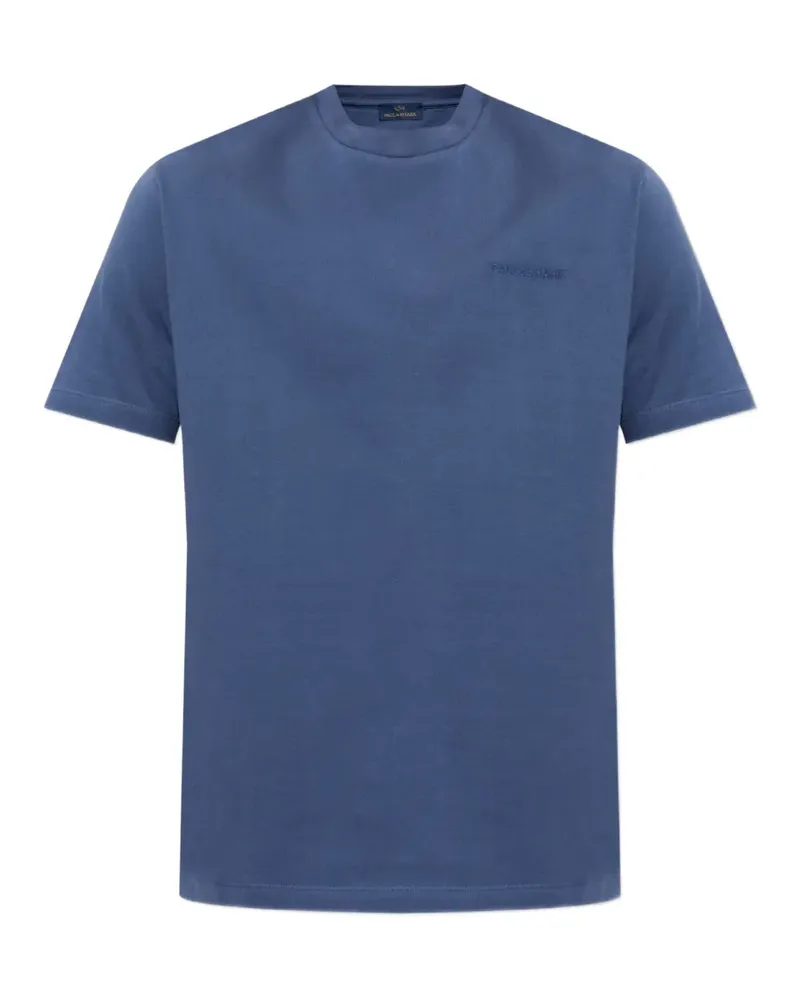 Paul & Shark T-Shirt mit Logo-Stickerei - Blau Blau