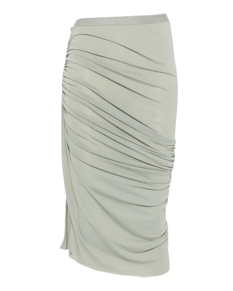 Rick Owens Lilies Edfu gathered midi skirt - Grün Grün