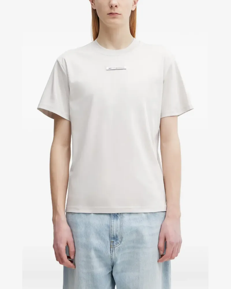 Heliot Emil logo-plaque T-shirt - Nude Nude
