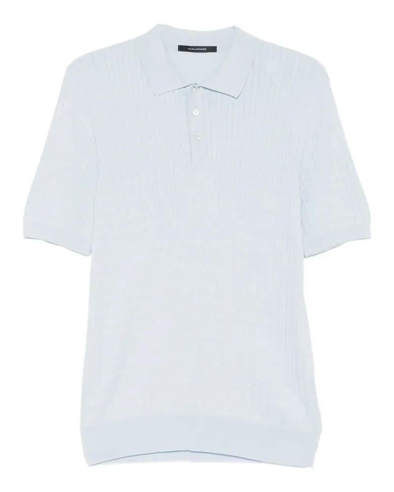 Tagliatore Strukturiertes Poloshirt - Blau Blau