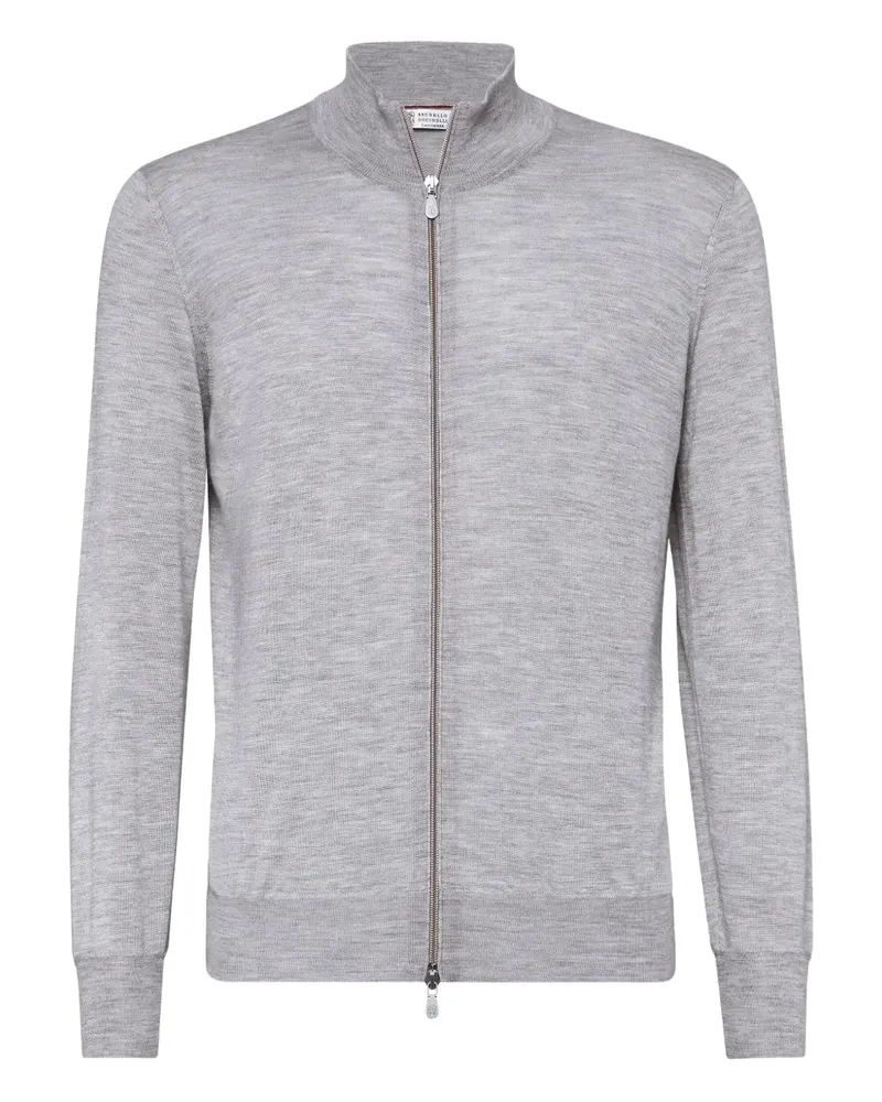 Brunello Cucinelli Pullover aus Kaschmir-Seidengemisch - Grau Grau