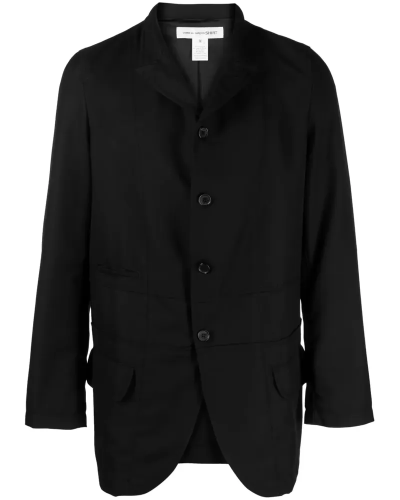 Comme des Garçons Hemdjacke mit Knopfverschluss - Schwarz Schwarz