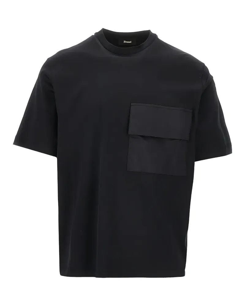 Herno flap-pocket T-shirt - Schwarz Schwarz