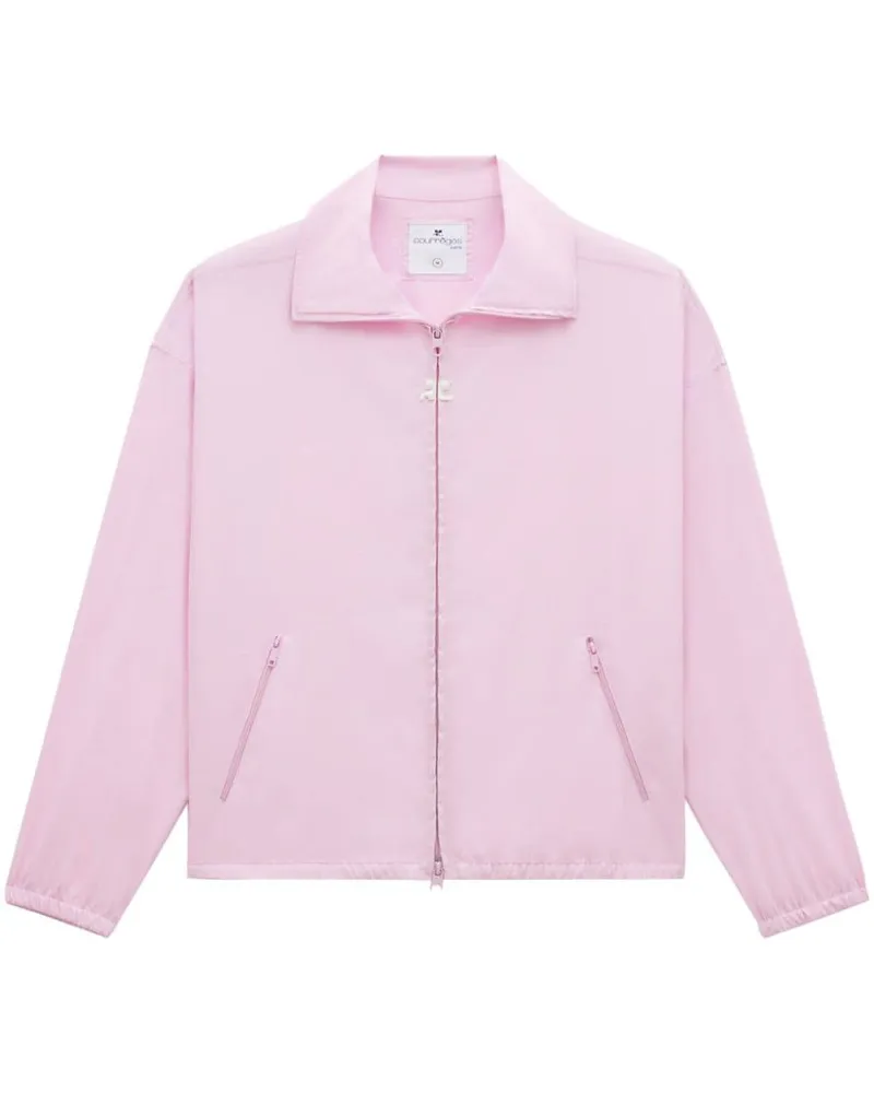 Courrèges Leichte Jacke mit Logo-Print Rosa