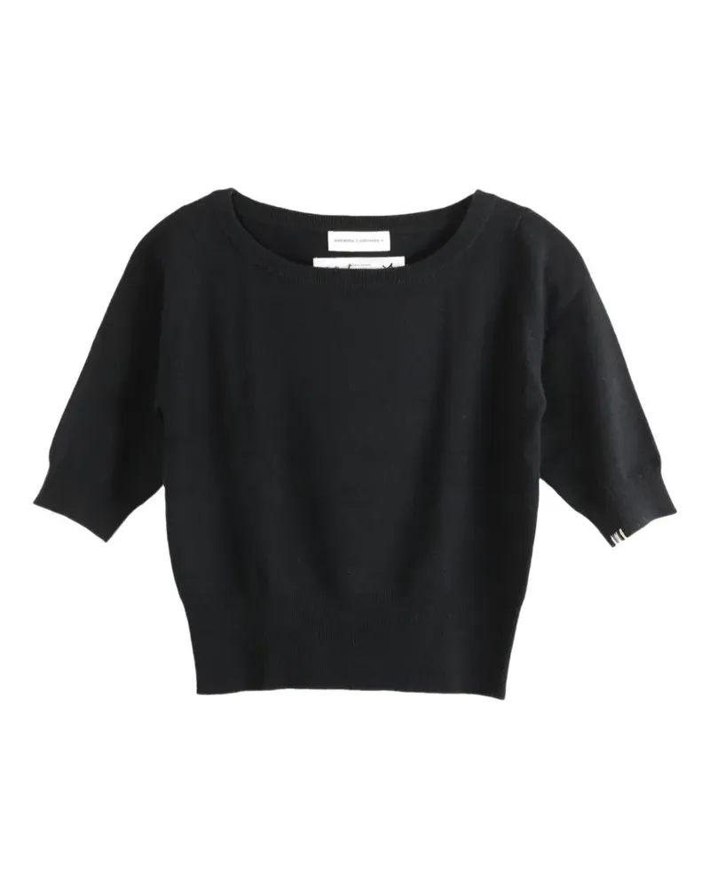 extreme cashmere n°422 boat-neck cashmere sweater - Schwarz Schwarz