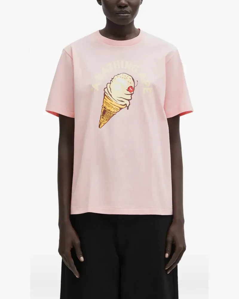 BAPE Ice Cream T-Shirt mit grafischem Print - Rosa Rosa