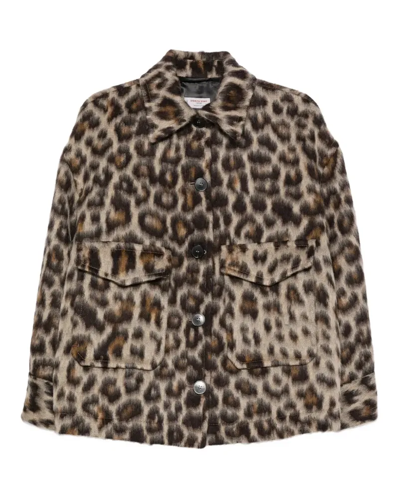 Alberto Biani Jacke mit Leopardenprint - Nude Nude