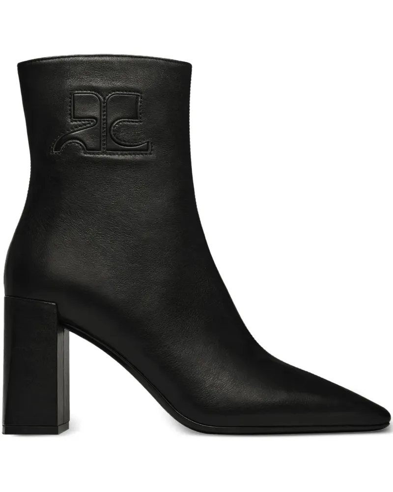 Courrèges Stiefeletten mit Blockabsatz 90mm - Schwarz Schwarz