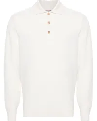 Brunello Cucinelli Poloshirt aus Kaschmir Weiß