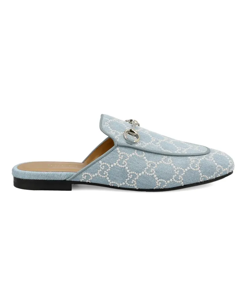 Gucci Princetown Slipper mit Perlen - Blau Blau