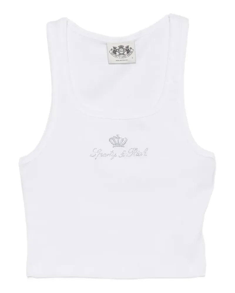 SPORTY & RICH Priscila embellished tank top - Weiß Weiß