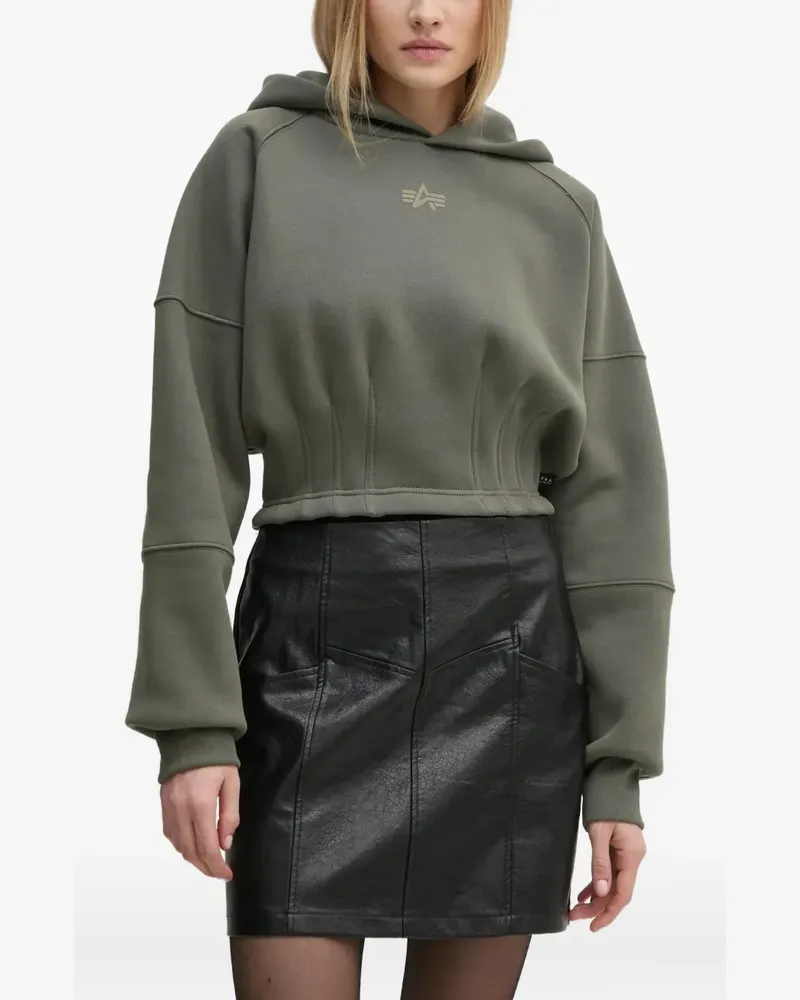 Alpha Industries Hoodie mit betonter Taille - Grün Grün