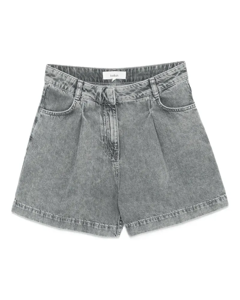 ba&sh Gilou Jeans-Shorts mit Falten - Grau Grau