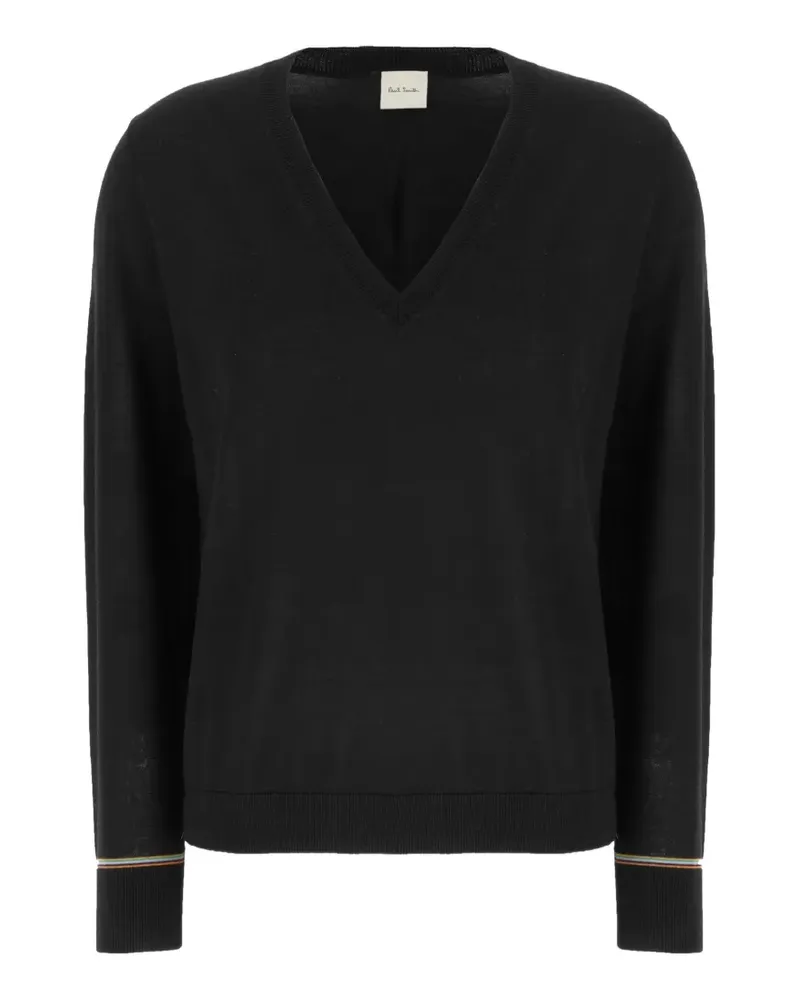 Paul Smith V-neck striped-trim sweater - Schwarz Schwarz