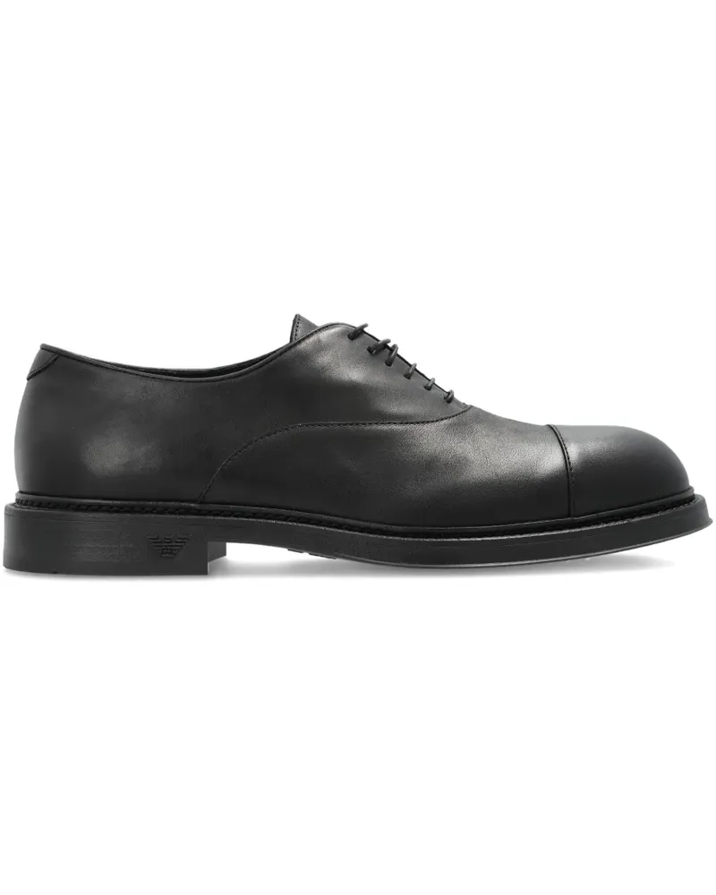 Emporio Armani cap-toe Oxford shoes - Schwarz Schwarz