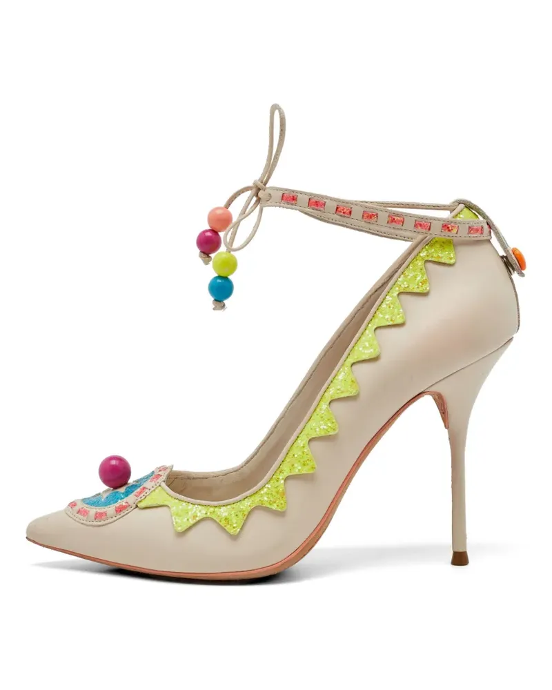 Sophia Webster Remmie ankle tie pumps - Nude Nude
