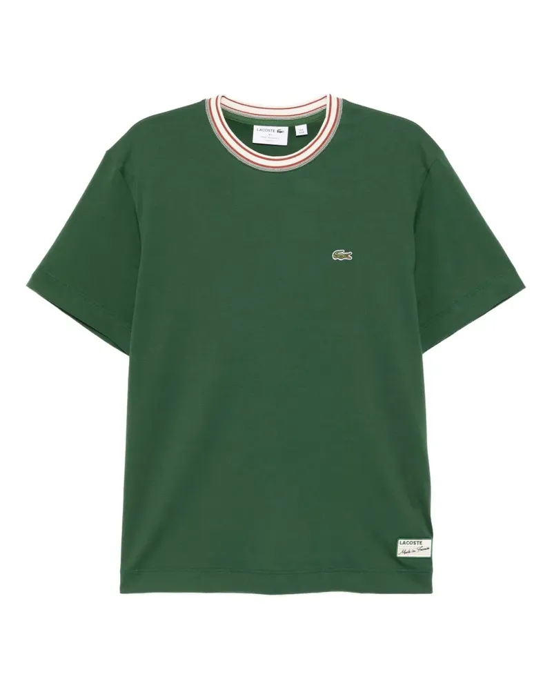 Lacoste T-Shirt mit Logo-Patch - Grün Grün