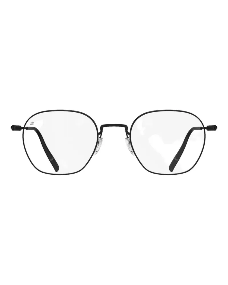 Silhouette Pure Visionary geometric-frame glasses - Schwarz Schwarz