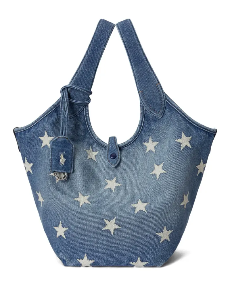 Ralph Lauren Tote Bag mit Sternstickerei - Blau Blau