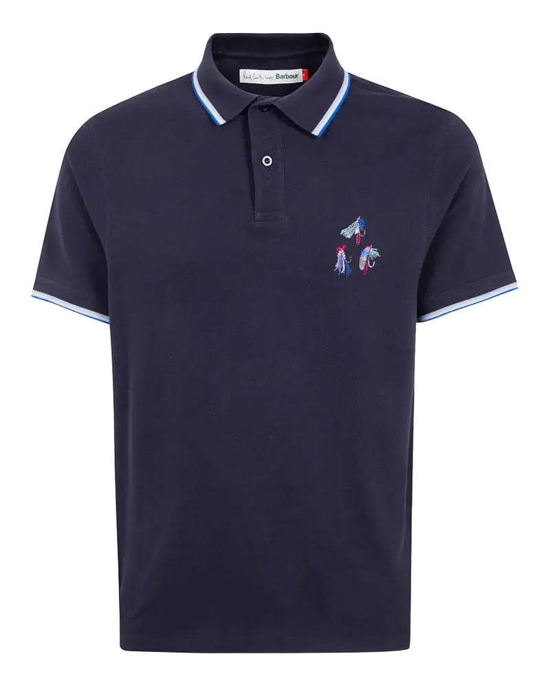 Barbour embroidered tipped polo shirt - Blau Blau