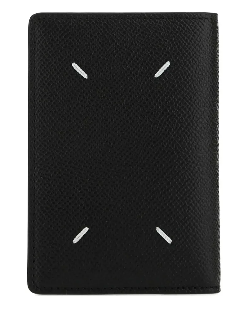 Maison Margiela Kartenetui mit Ziernähten - Schwarz Schwarz