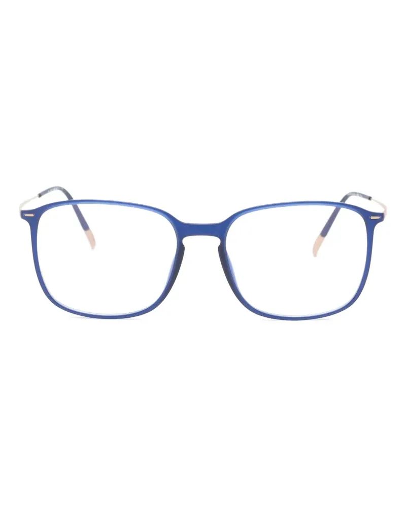Silhouette Brille mit eckigem Gestell - Blau Blau