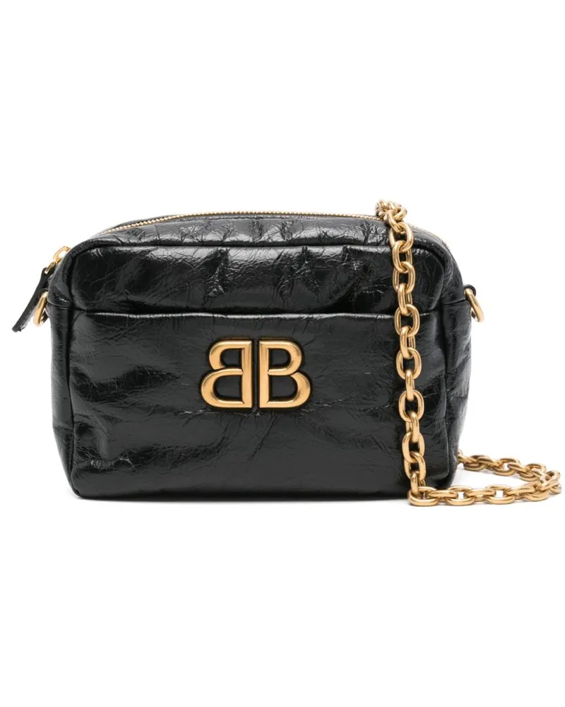 Balenciaga Mini Monaco Schultertasche - Schwarz Schwarz