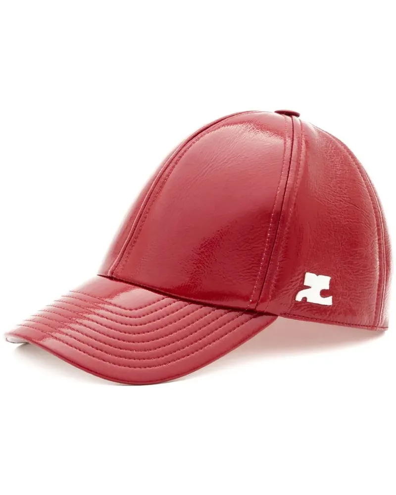 Courrèges Baseballkappe mit Logo-Patch - Rot Rot