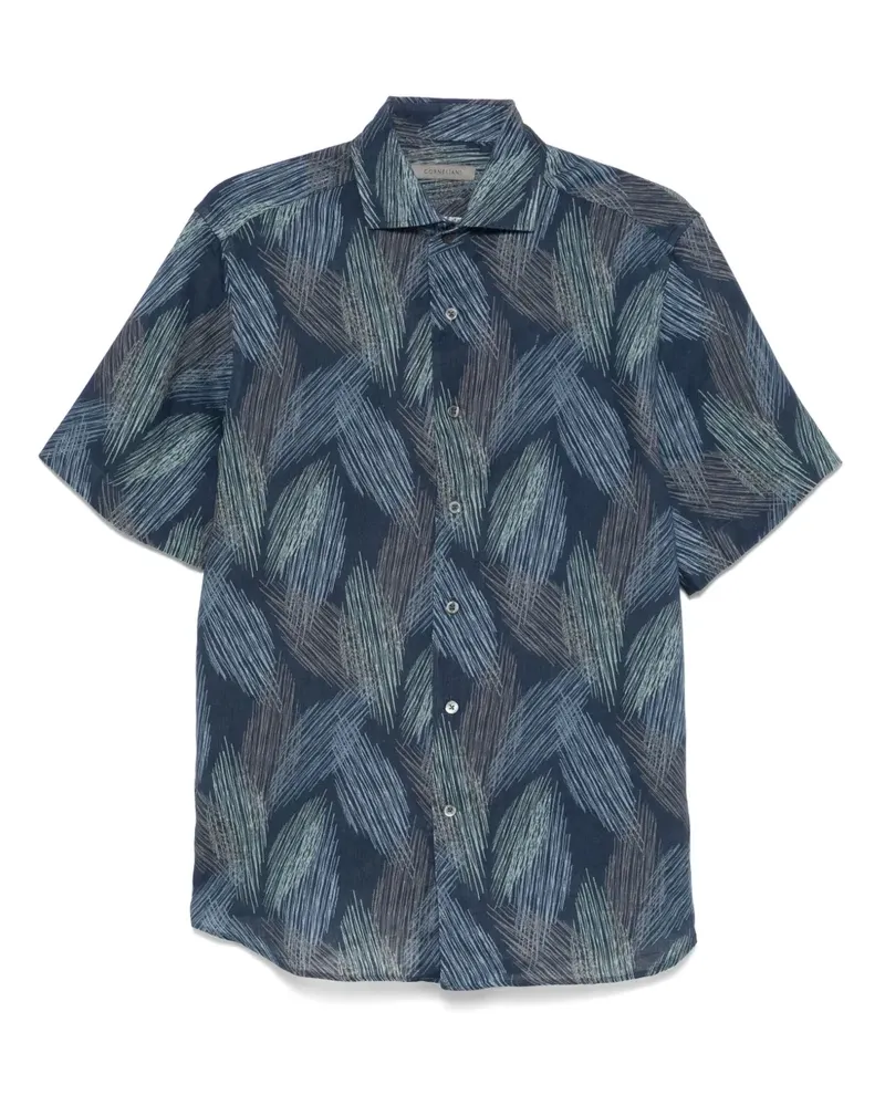 Corneliani Hemd aus Leinen - Blau Blau
