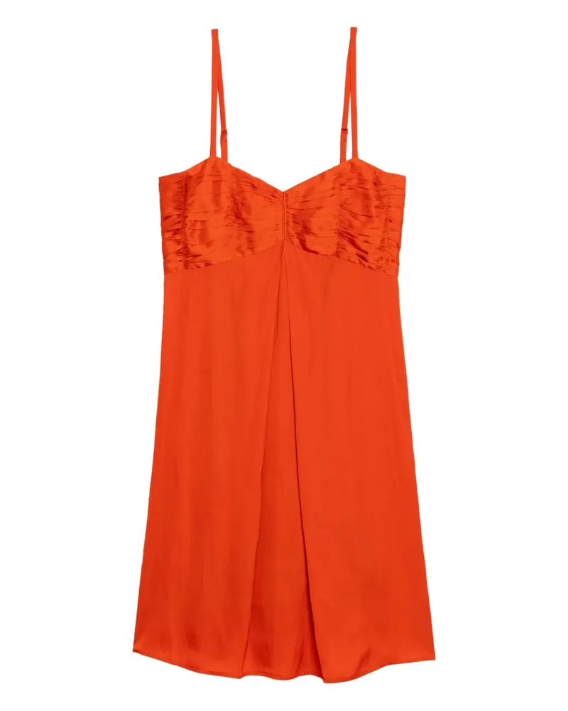 Zadig & Voltaire Rippies Minikleid mit gerafftem Detail - Orange Orange