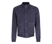 Geknöpfte New Orleans Wildlederjacke - Blau