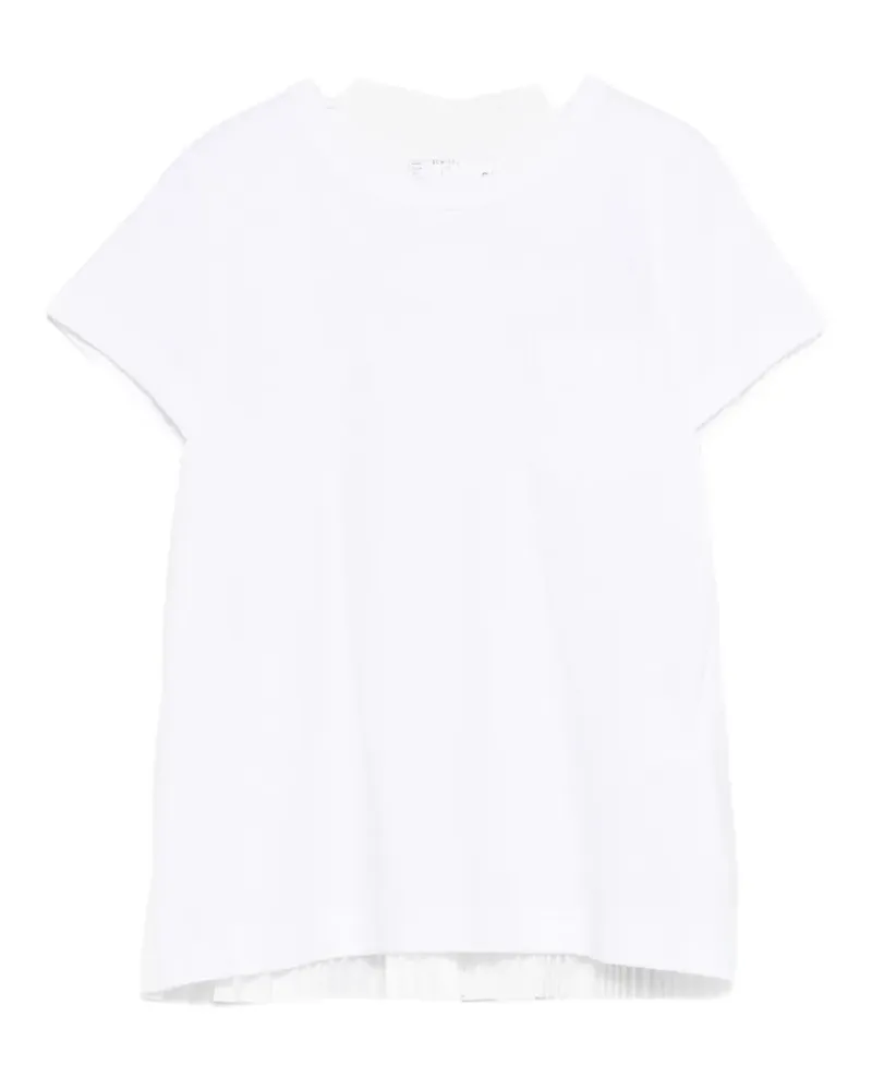 Sacai ruffled T-shirt - Weiß Weiß