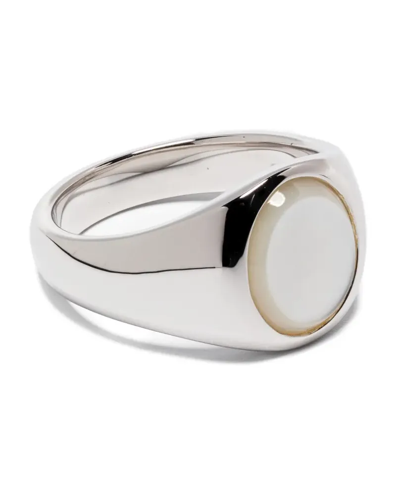 Tom Wood Kim Ring mit Perlmutt - Silber Silber