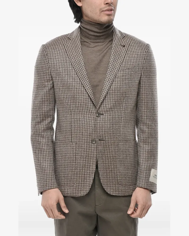 Corneliani patterned patch-pocket blazer - Braun Braun