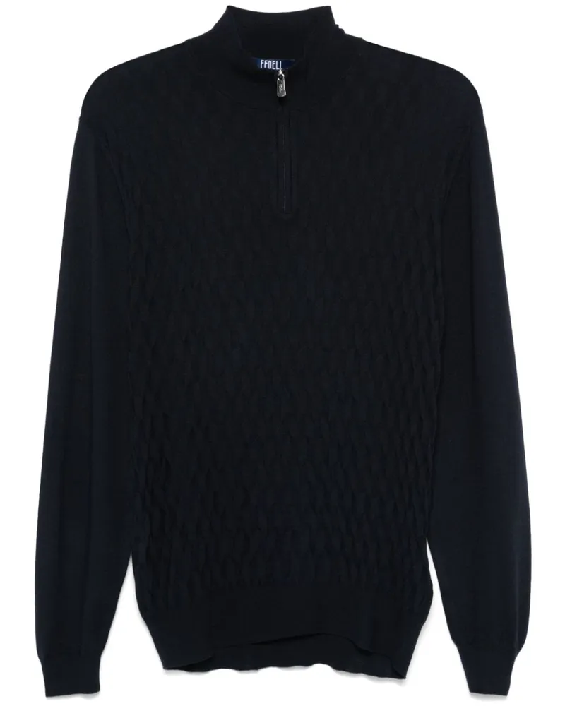 Fedeli Pullover aus Schurwolle - Blau Blau